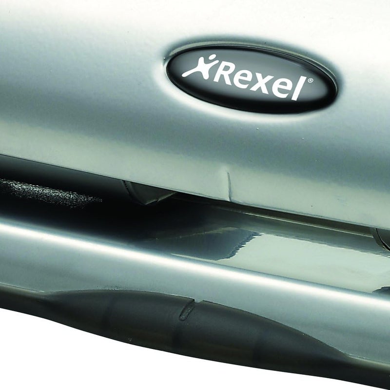 Rexel Precision 425 4 Hole Punch - 25 Sheet Capacity, Metal, Silver/Black - Image 4