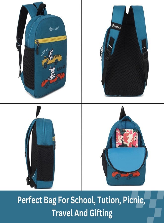 HYDER Kids 10L Cartoon Printed Best Stylish Lightweight Spacious Waterproof Casual/Picnic/School Bag/Backpack for Children Boys And Girls (Car Race) - Image 2