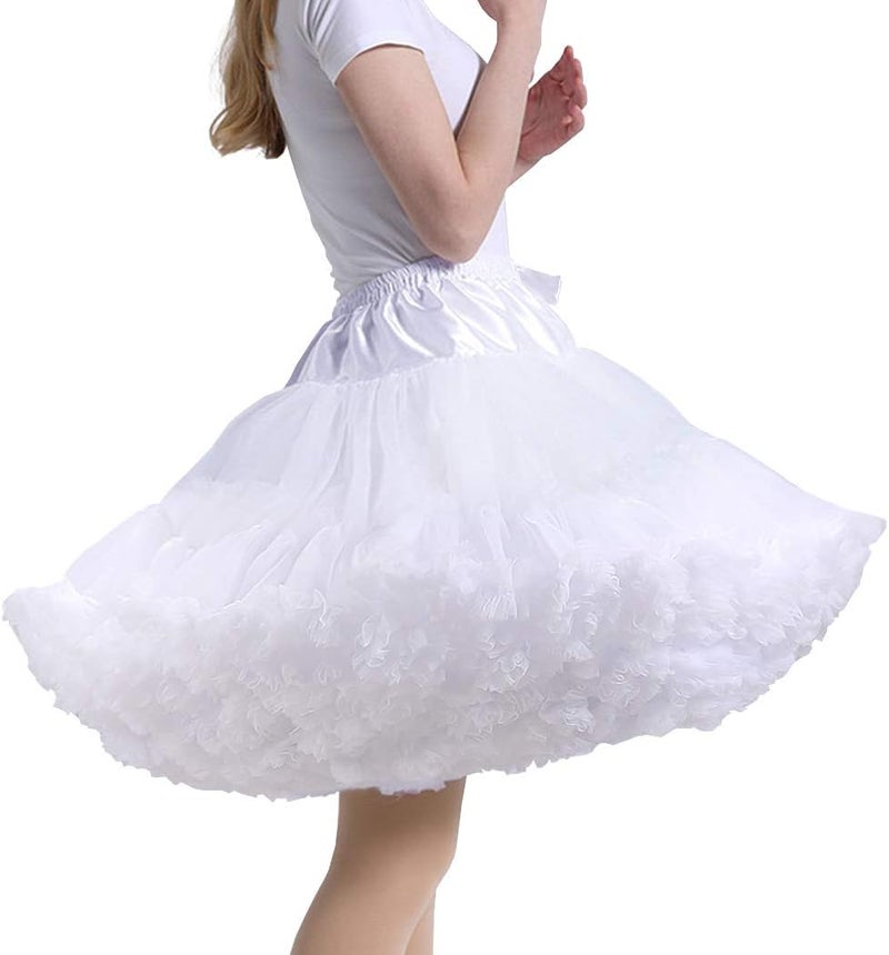 aingycy Women's Puffy Tutu Skirt Elastic Waist Tulle Tutu Skirt Fluffy Princess Ballet Dance Underskirt - Image 1