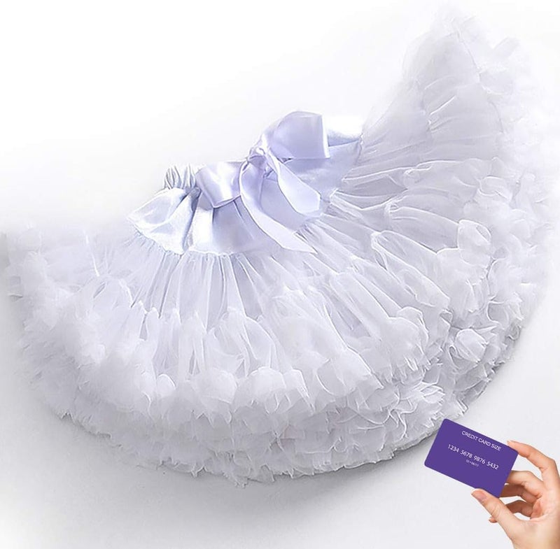 aingycy Women's Puffy Tutu Skirt Elastic Waist Tulle Tutu Skirt Fluffy Princess Ballet Dance Underskirt - Image 4
