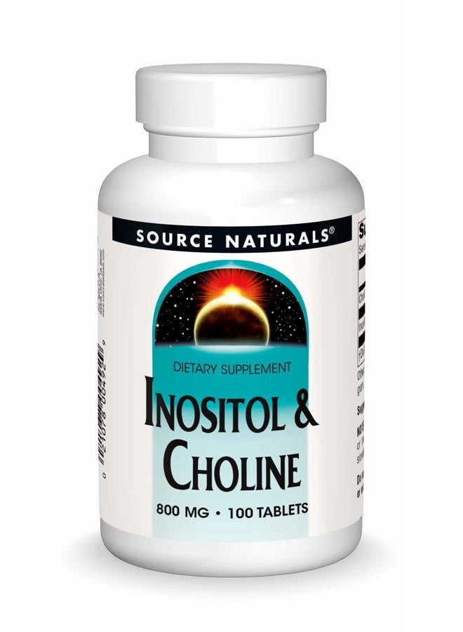 Source Naturals Inositol & Choline 800 mg 100 Tablet - Image 1