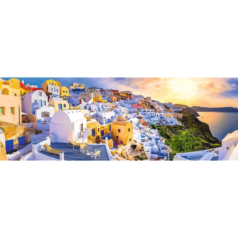 Trefl - Sunset in Santorini Greece Panorama Puzzle 1000 Pieces - 29054 - Image 2