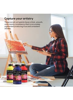 Granotone GRANOTONE Acrylic Colour Art and Craft Paint, DIY Paint, Rich Pigment, Non-Craking Paint for Canvas, Wood, Leather, Earthenware, Metal 500 ml (SEA FOAM GREEN)  - Image 3