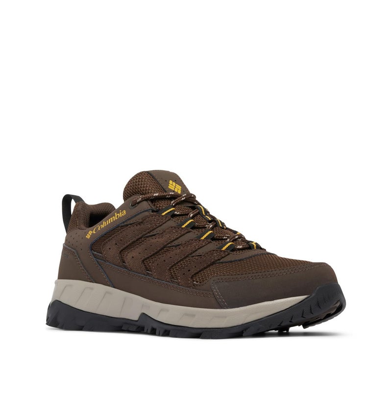 Columbia Mens Strata Trail Low Waterproof CordovanGolden Yellow 14