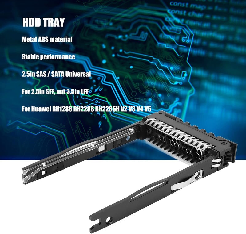 2.5in Hard Drive Tray, Hard Drive Carrier, for RH1288 RH2288 RH2285H V2 V3 V4 V5 with SAS Universal ABS - Image 2