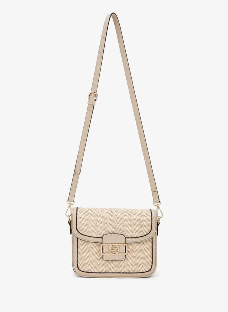 Celeste Textured Crossbody Bag With Detachable Strap