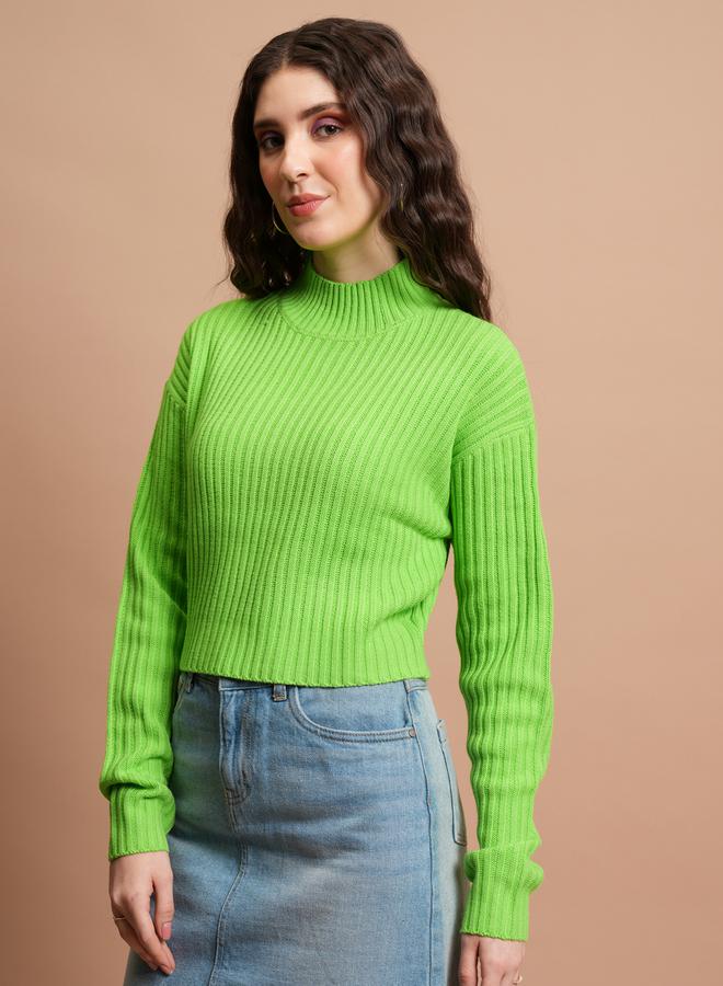 Tokyo Talkies Ribbed High Neck Long Sleeves Sweater - Image 4