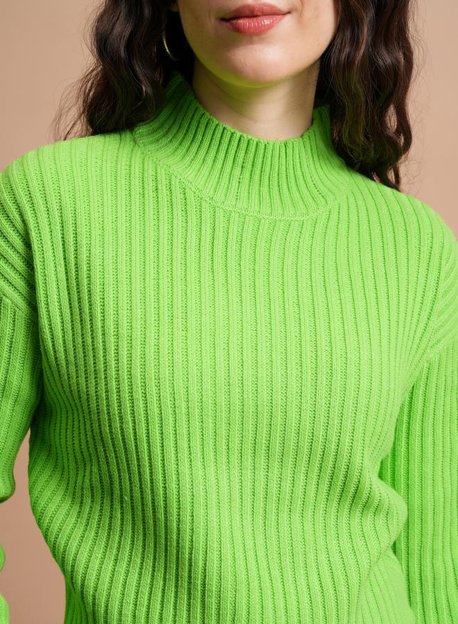 Tokyo Talkies Ribbed High Neck Long Sleeves Sweater - Image 5