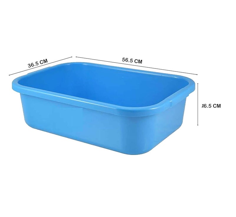 DIVHUK Unbreakable Multipurpose Plastic Big Tray for Home, Office Work, School, Hospitals use Multipurpose Organizer Big Tray (56.5x36.5x16.5 cm, Multicolor) - Image 2
