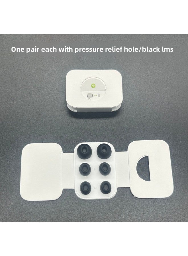 For Airpodspro Silicone Ear Caps Apple Pro2 Generation Earplugs Universal Headphones Ear Cuffs Cardboard Packaging In Stock-Specifications:Black  One Pair Each Of L/m/s Cardboard Packaging  - Image 1