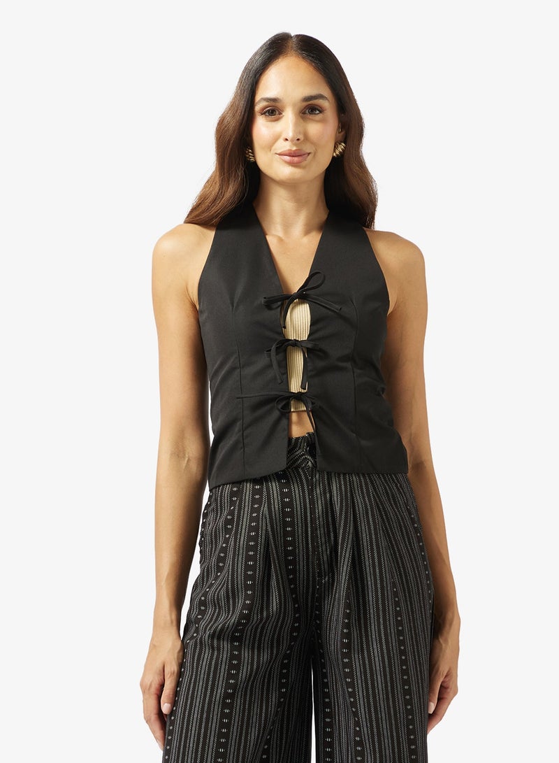 ELLA Vest Top With Tie Up Detail - Image 3