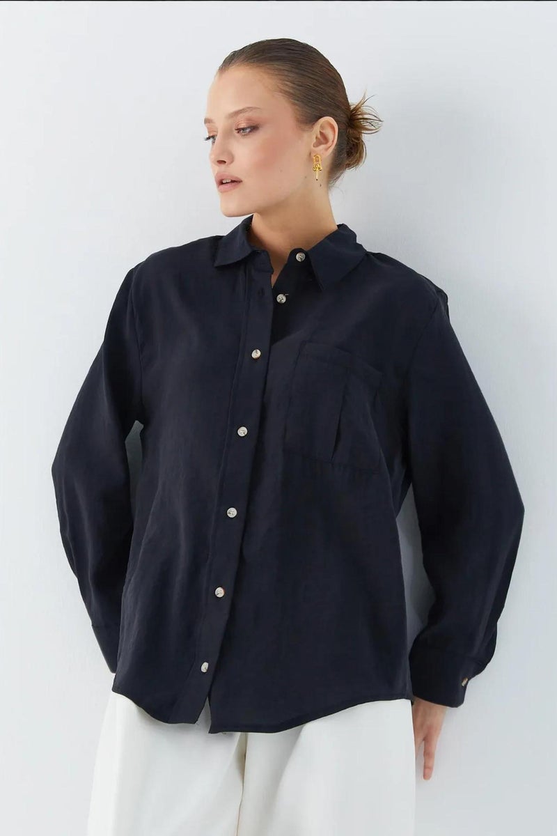 Mixray Relaxed Fit Shirt with Pocket - Image 3