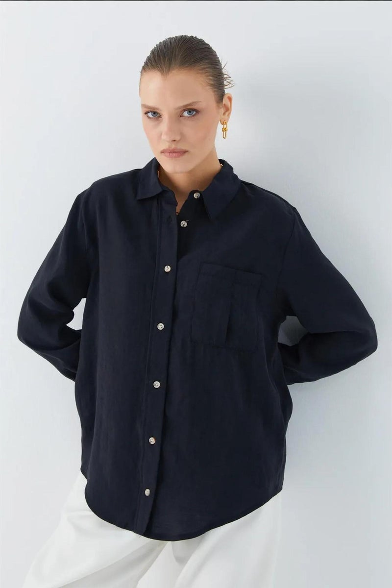 Mixray Relaxed Fit Shirt with Pocket - Image 1