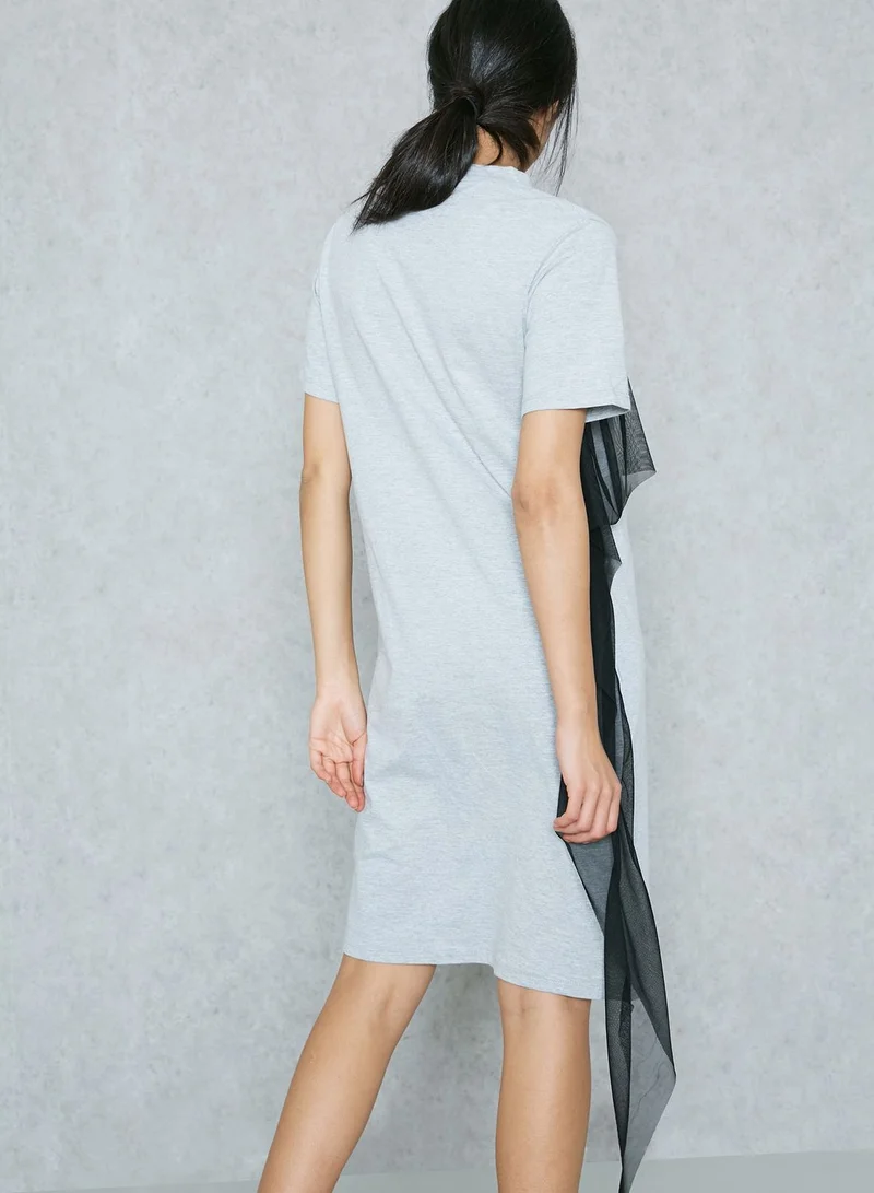 Daisy Street Ruffled Details T-Shirt Dress