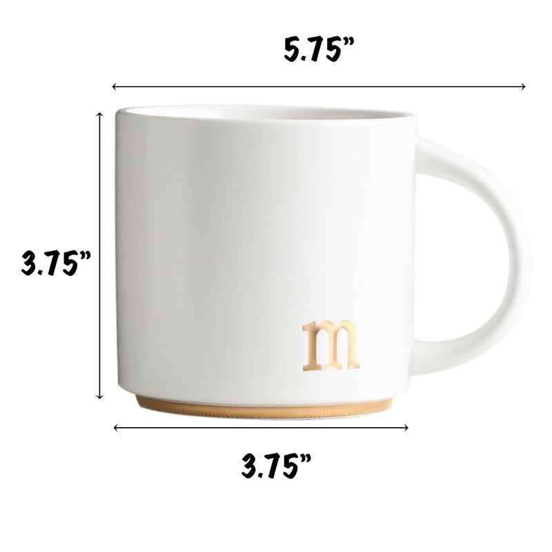 COLLECTIVE HOME - Monogram Ceramic Mugs, 15 oz Golden Initial Coffee Cups, Elegant Alphabet Tea Mugs, Elegant Personalized Mug with Gift Box, Luxurious Cups for Office and Home (m) - Image 2