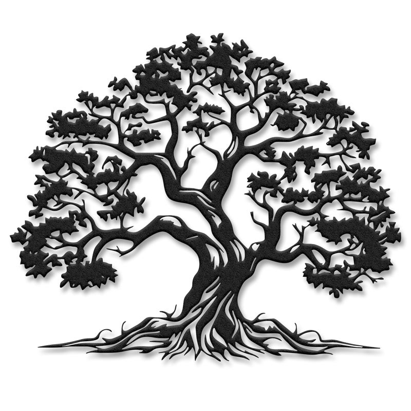 Xedatric Tree of Life Wall ArtMetal Tree Wall Decor in Matte BlackNatureInspired Tree of Life Wall Decor for Living RoomBedroom Spiritual Spaces 153x126 - Image 2