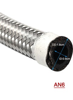 NIBEMINENT Nylon and Stainless Steel Braided Fuel Line 6AN  - Image 5
