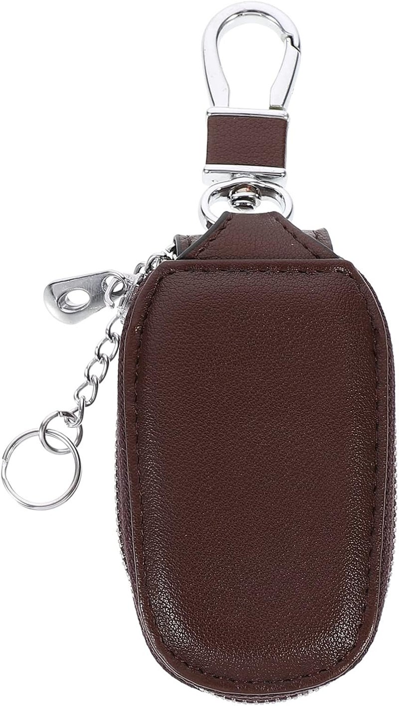 OUNONA 2pcs Car Key Storage Bag Multi-Purpose Zipper Case for Vehicle Keys Artificial Stylish Design - Image 1