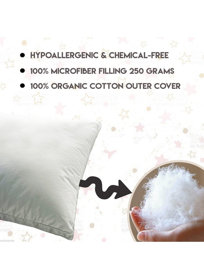 كراديل كروفت وسادة للأطفال الصغار بغطاء قابل للإزالة من القطن بنسبة 100% - 20 × 15 بوصة | وسائد الأطفال | وسائد الأطفال Happy Zoo، متعددة الألوان - Image 4