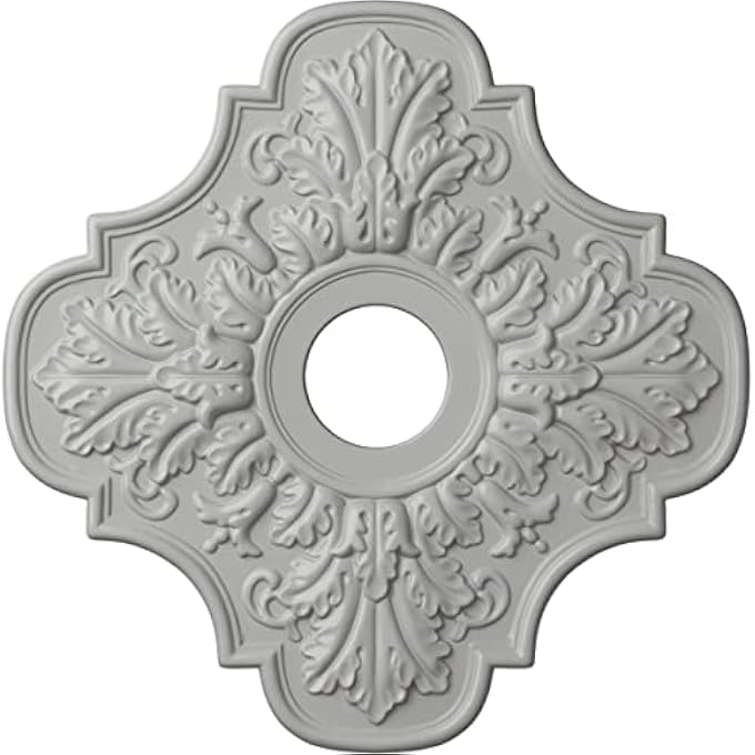CM17PEFRF PERALTA CEILING MEDALLION, 17 3/4"OD X 3 1/8"ID X 1"P (FITS CANOPIES UP TO 4 5/8"), HAND-PAINTED FROST - Image 2