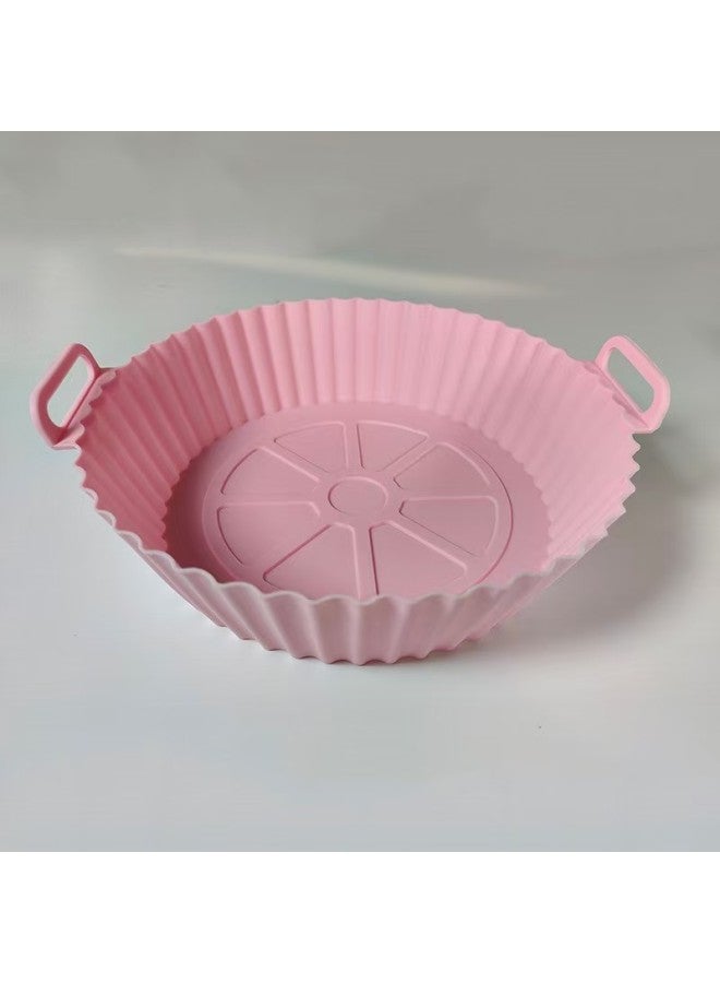Hot Food Grade Air Fryer Oven Special Baking Tray Silicone Pad Round Non-stick Bottom Barbecue Baking Baking-Specifications:Square Silicone Tray-Color:Red  - Image 4