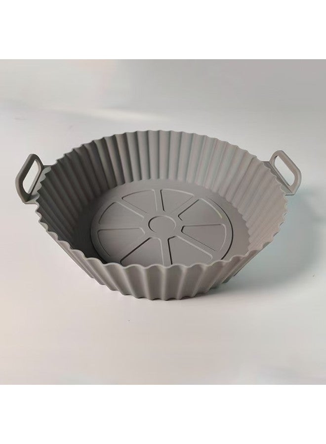Hot Food Grade Air Fryer Oven Special Baking Tray Silicone Pad Round Non-stick Bottom Barbecue Baking Baking-Specifications:Square Silicone Tray-Color:Red  - Image 5