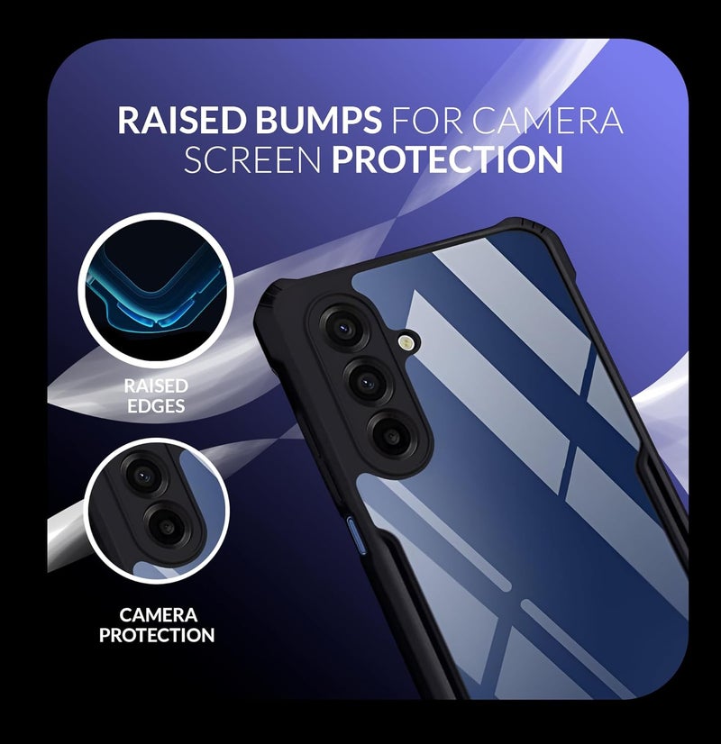 ShieldTech Back Cover Case + Screen Protector for Samsung Galaxy A26 5G | Transparent Black | TPU & PC Anti Yellow Mobile Phone Case Cover for Samsung Galaxy A 26 / A26 5G | 360 Degree Protection - Image 5