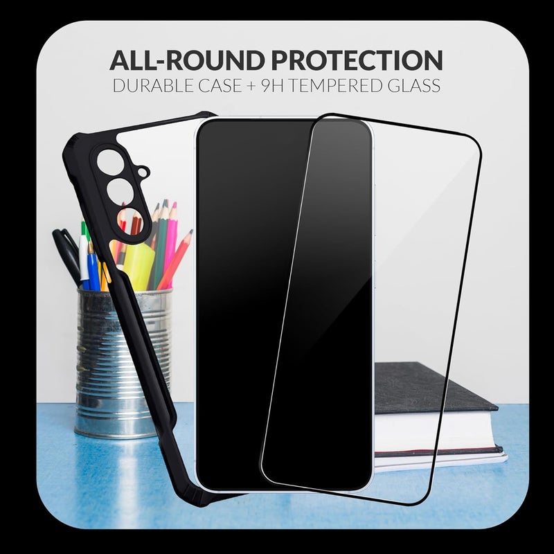ShieldTech Back Cover Case + Screen Protector for Samsung Galaxy A26 5G | Transparent Black | TPU & PC Anti Yellow Mobile Phone Case Cover for Samsung Galaxy A 26 / A26 5G | 360 Degree Protection - Image 4