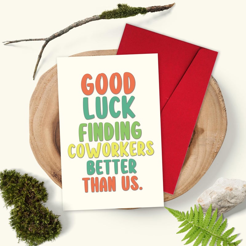 Bewoow Funny Leaving Card for Him Her, Humor Going Away Gifts for Coworker Colleagues, Good Luck Card, New Job Cards - Image 5