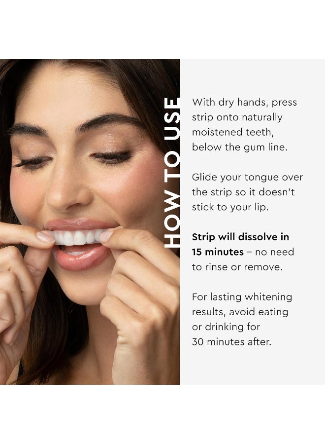 MOON Dissolving Teeth Whitening Strips 28 Platinum Express No Rinse White Strips Winter Mint Hydrogen Peroxide Essential Oils Whiten Sensitive Teeth up to 8 Shades in 1 Week Travel Essentials - Image 3