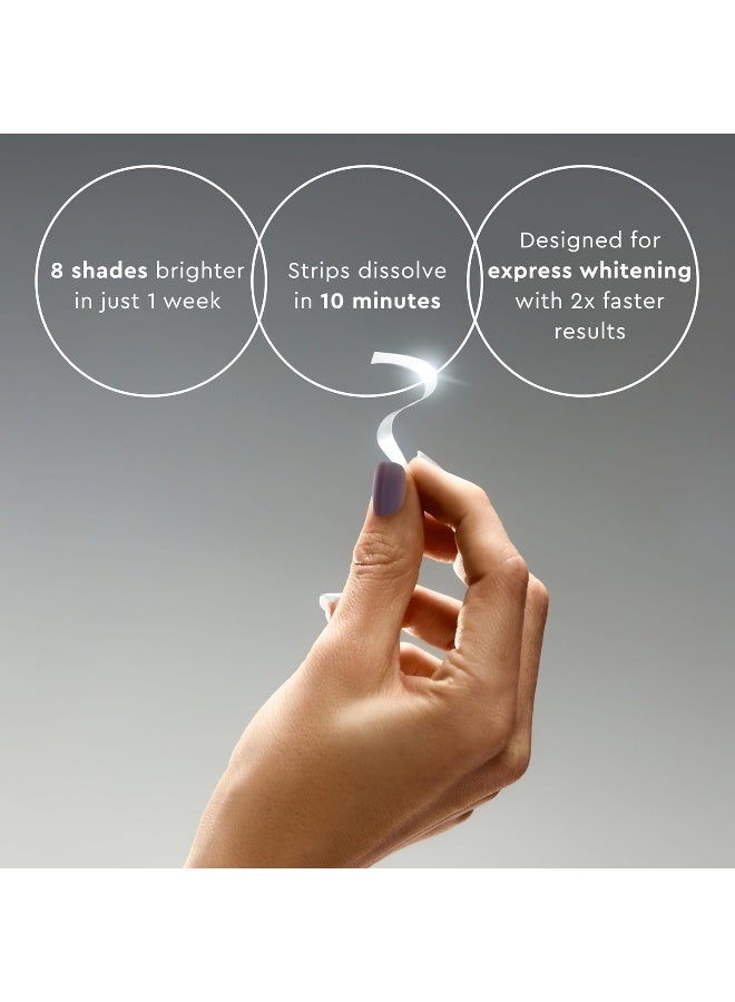 MOON Dissolving Teeth Whitening Strips 28 Platinum Express No Rinse White Strips Winter Mint Hydrogen Peroxide Essential Oils Whiten Sensitive Teeth up to 8 Shades in 1 Week Travel Essentials - Image 2