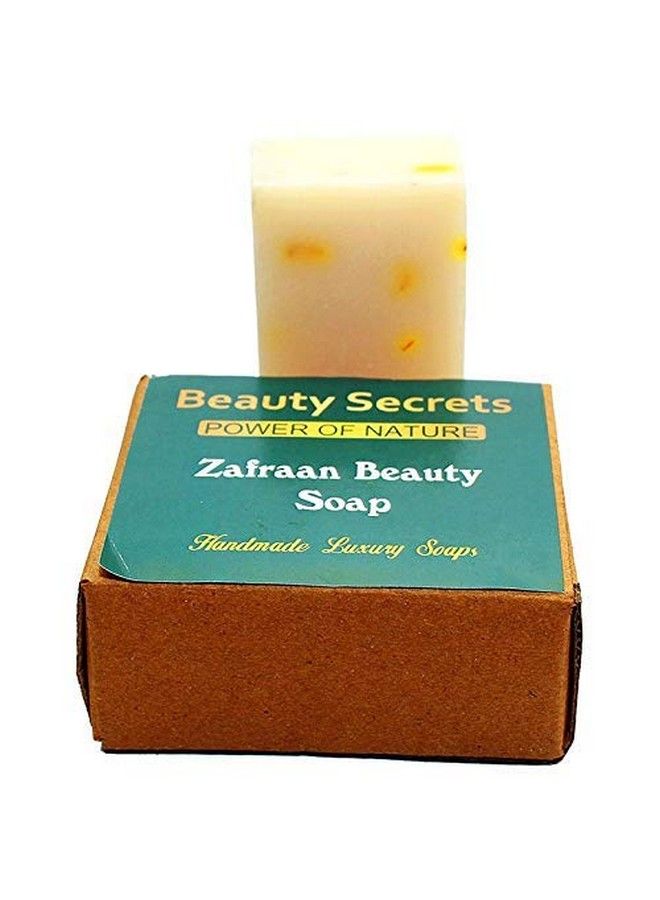 beauty Secrets Cold Pressed Handmade Zafraan Crystal Glow Skin Whitening Soap With Goodness Of Pure Saffron From Kashmir For Improving Complexion & Skin Texture (100% Natural & Vegan)100 Gms - Image 4