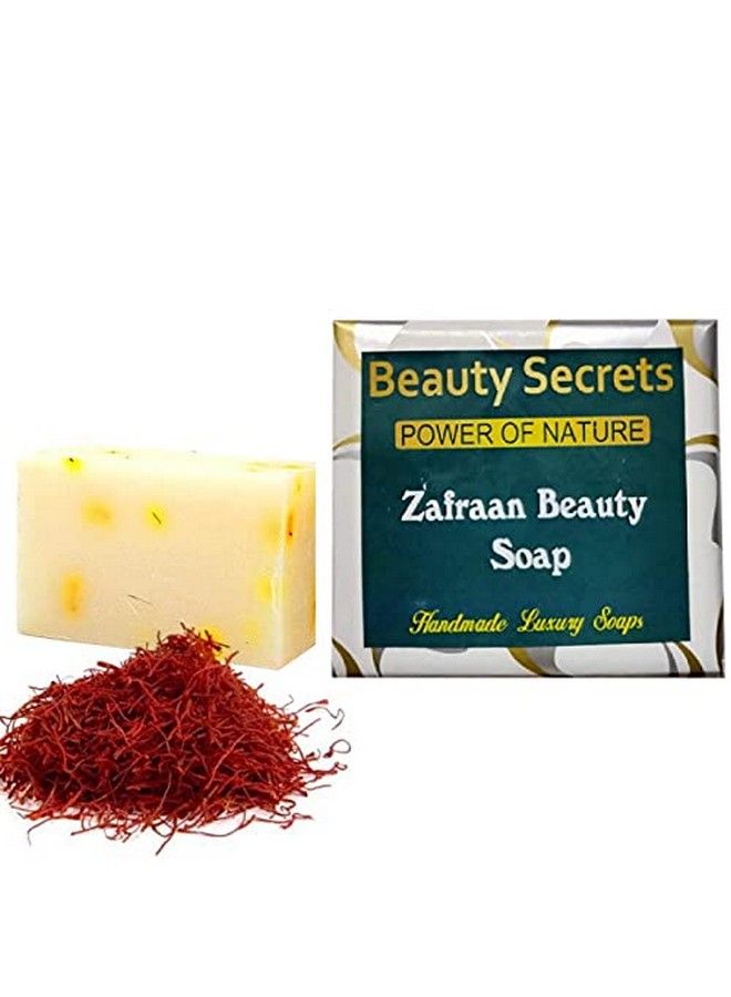 beauty Secrets Cold Pressed Handmade Zafraan Crystal Glow Skin Whitening Soap With Goodness Of Pure Saffron From Kashmir For Improving Complexion & Skin Texture (100% Natural & Vegan)100 Gms - Image 2