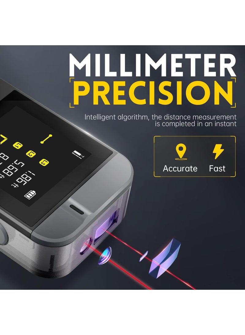 FNIRSI Laser Measure FNIRSI IR40 135ft Laser Distance Meter mftin Unit Switching Measure Distance Area Volume and Pythagoras APP TypeC Rechargeable  - Image 4