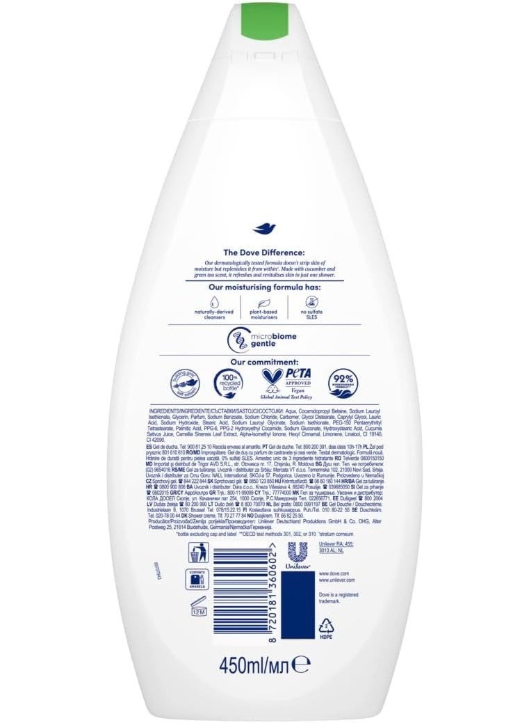 Dove Fresh Touch Shower Gel 16.9oz (500ml) - Image 4