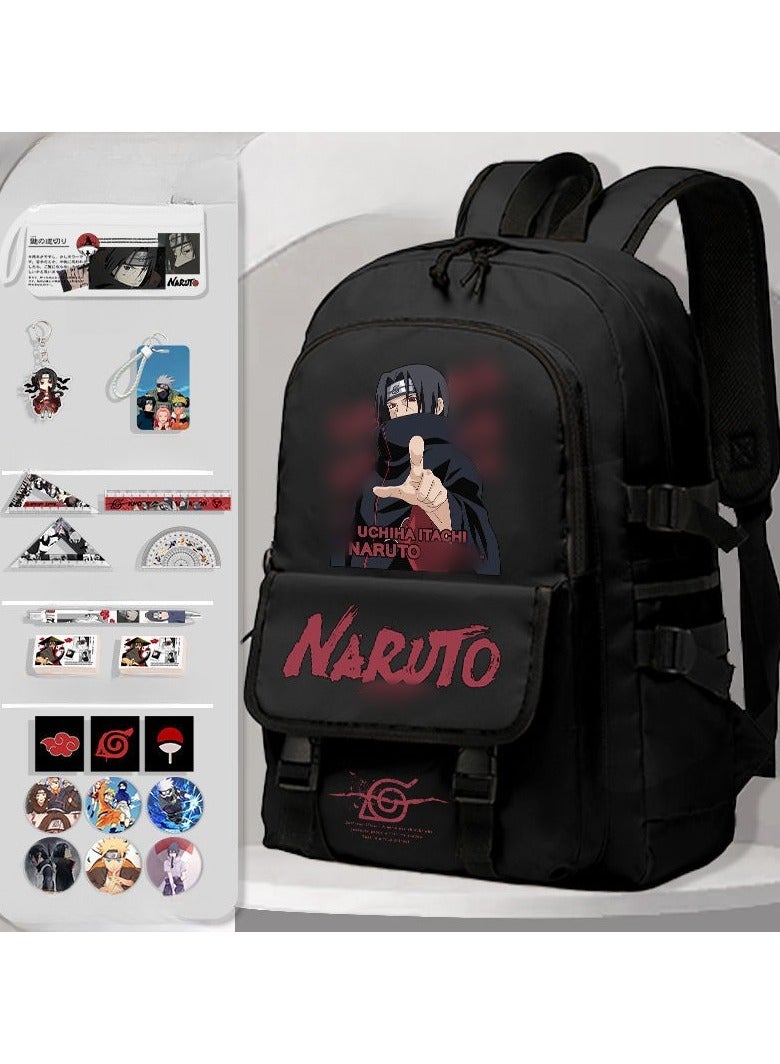 KUYING New Naruto Spine Protection Durable Backpack Of 49 Pieces 
