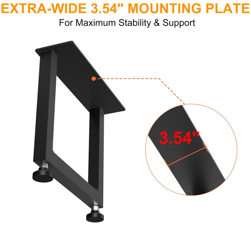 CHICAURA Heavy-Duty Metal Table Legs, 16x16 inches, Modern Industrial Style Steel Square Frame, Suitable for Coffee Tables, Side Tables, etc., Load-Bearing Capacity of 800 pounds, 2-Piece Set (Black) - Image 3