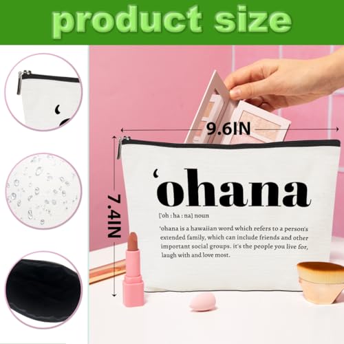 CQM 4pcs Hawaiian Inspirational Makeup Bag Hawaiian Gifts Cosmetic Bag Hawaii Souvenirs Minimalist Thank You Gifts for Women Female Grandma Friend Wife Mom Sister - Image 3
