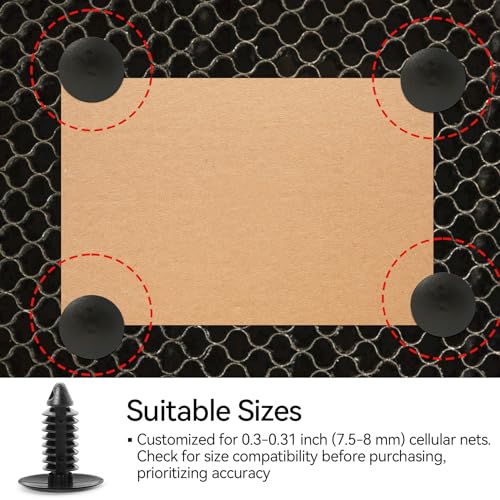 Nufiwra 100 Pcs Honeycomb Laser Bed Fixing Kit, Honeycomb Pins for Laser Engraver Machines, Laser Engraver Accessories for 7.5mm Honeycomb Grid Replaces Honeycomb Laser Bed Accessories - Image 4