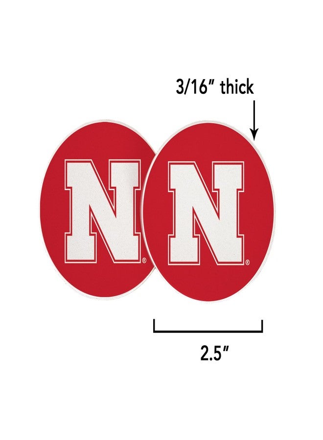 Desert Cactus University of Nebraska Car Accessories UNL Cornhuskers Absorbent Sandstone Cup Coasters Licensed Product Set of 2 (Design A) - Image 3