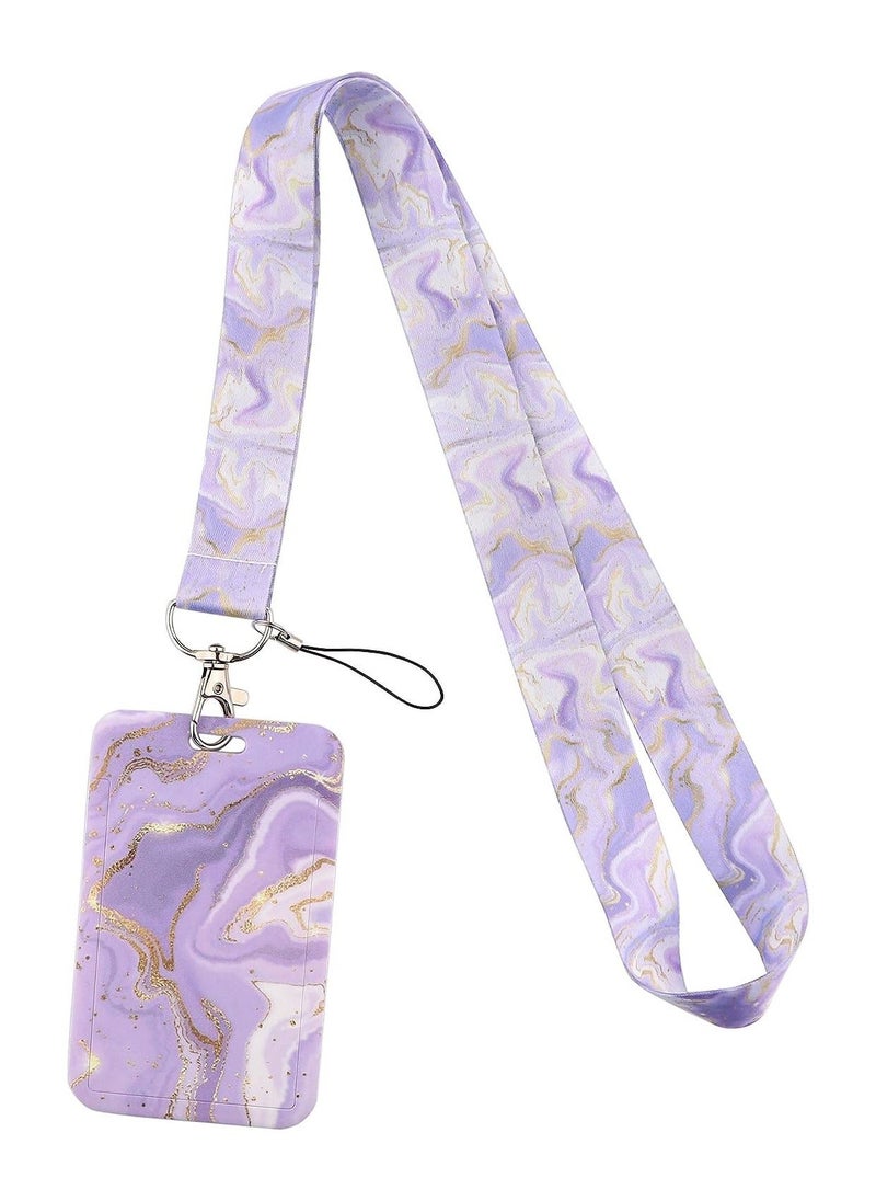Y&D Neck Lanyard with ID Badge Holder Cute for Women Keychain Keys Hard Plastic Vertical Card Case  - Image 1