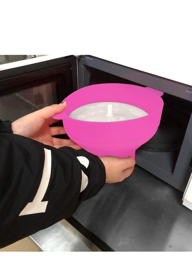 SYOSI Silicone Microwave Popcorn Popper with Lid for Home Microwave Popcorn Makers with Handles Collapsible Popcorn Bowl  - Image 2