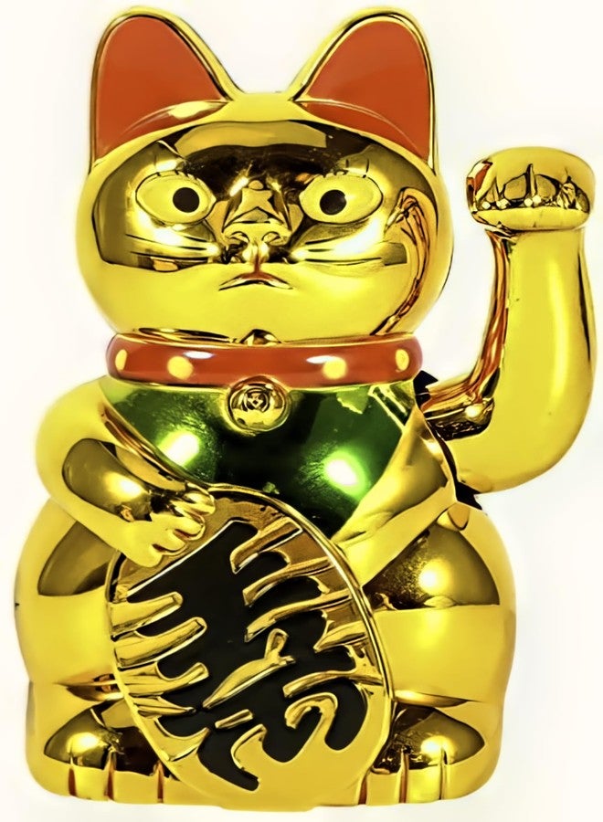 قطة الحظ الصينية الصغيرة من ليلوكي، قطة ذهبية تلوح بيدها، رمز الحظ، قطة ذهبية صغيرة تلوح بيدها، رمز فنغ شوي، قطة ذهبية تلوح بيدها لتزيين المحلات التجارية - Image 2