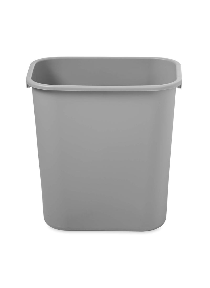 Rubbermaid Rubbermaid Commercial 295600GY Deskside Plastic Wastebasket Rectangular 7 gal Gray  - Image 2