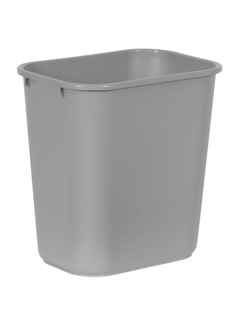 Rubbermaid Rubbermaid Commercial 295600GY Deskside Plastic Wastebasket Rectangular 7 gal Gray  - Image 1