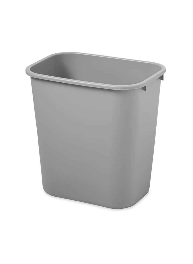 Rubbermaid Rubbermaid Commercial 295600GY Deskside Plastic Wastebasket Rectangular 7 gal Gray  - Image 3