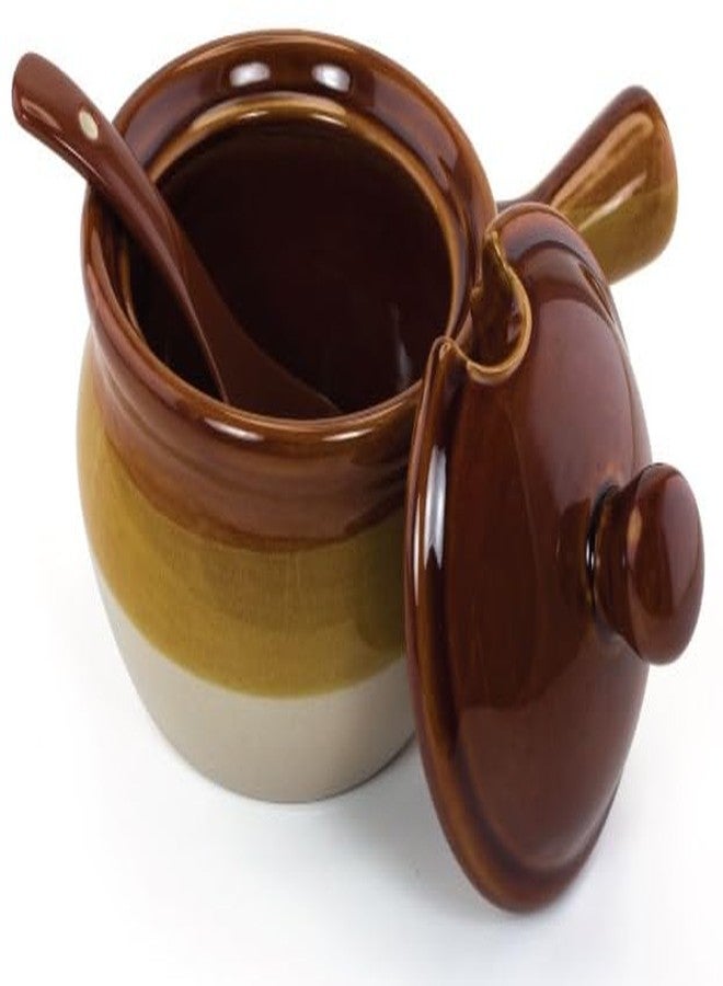 ZENVY French Onion Soup Bowl Set of 4 | Ceramic Soup Bowls, Lids, and Spoons | 16 Ounce - Image 3
