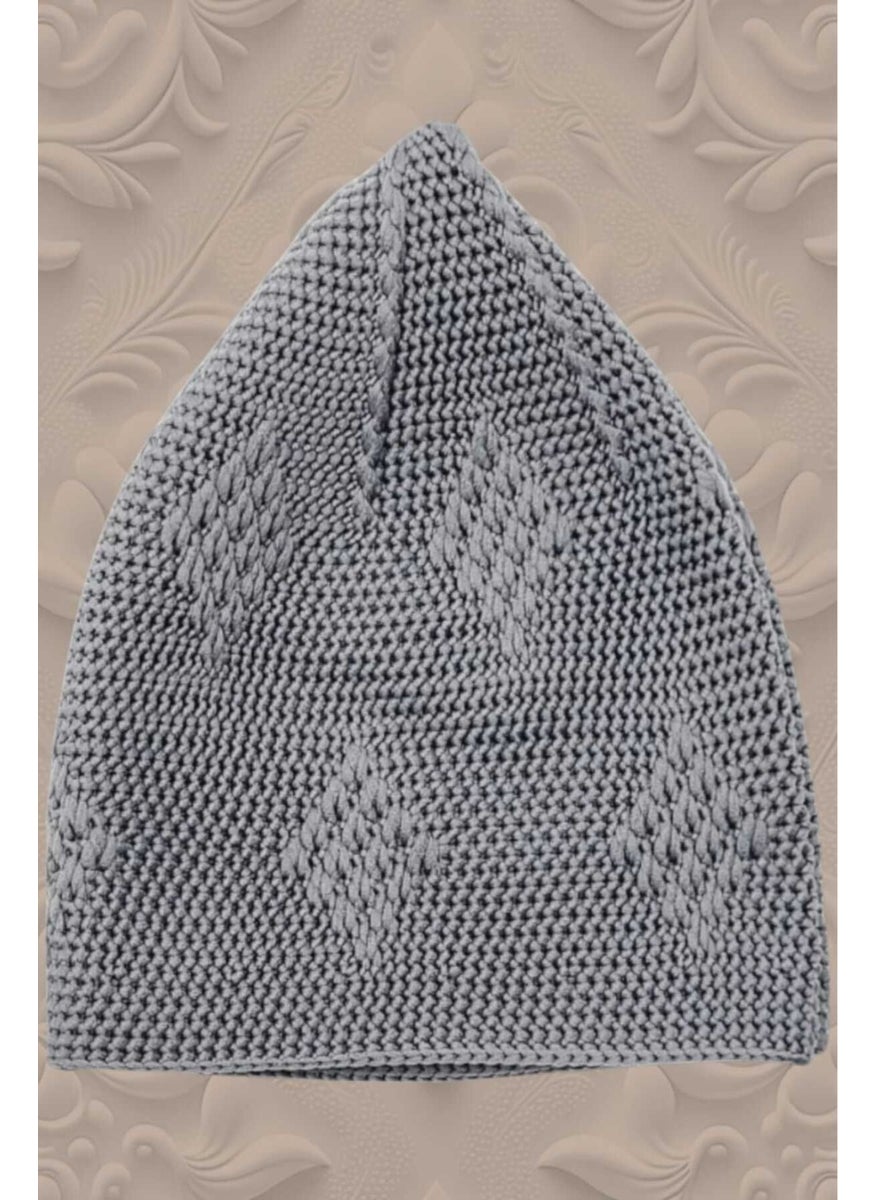 Hızırım Woven Knitted Patterned Skullcap Quality Prayer Cap  - Image 3