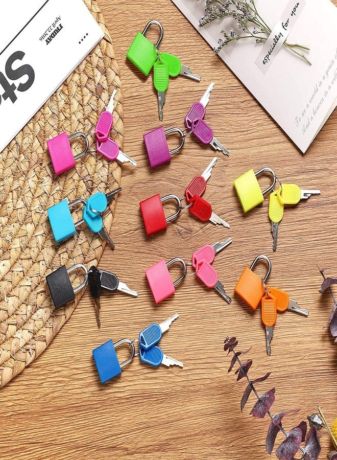 BeknerSuitcase Locks with Keys, Metal Padlocks Luggage Padlocks Multicolor Small Padlock Keyed Padlock for School Gym (10) - Image 5