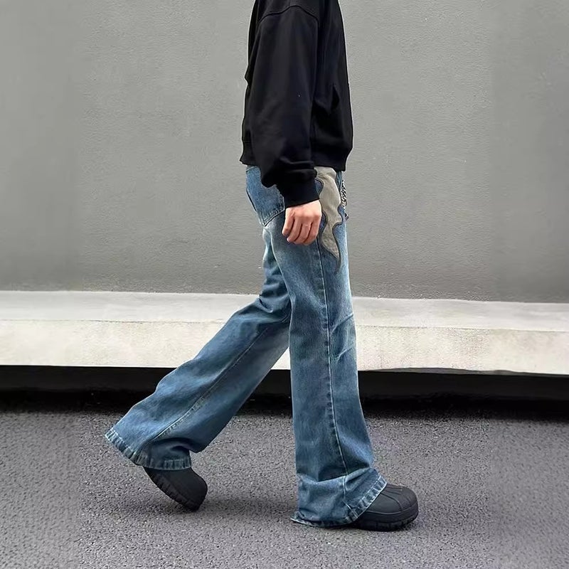 Unisex Classic Denim Jeans Loose Fit Daily Outdoor Wear - Image 2